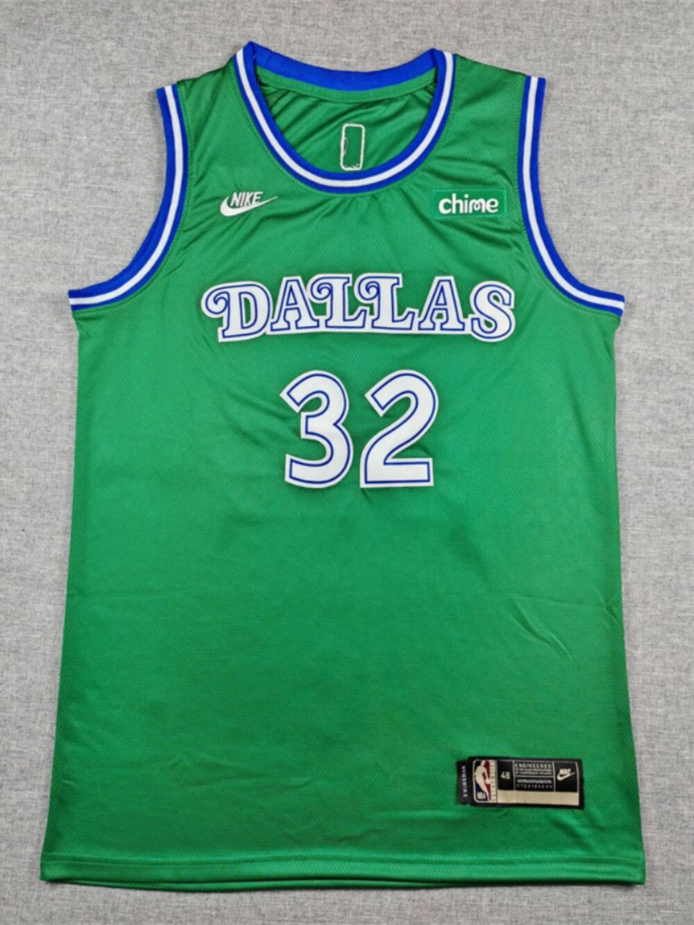 Dallas Retro Style Green Basketball Jersey #32